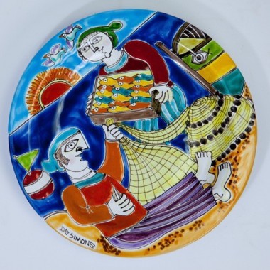 Piatto Tondo DS 25 cm Pescatori PT25DS-06 Piatto Tondo DS 25 cm Pescatori PT25DS-06
